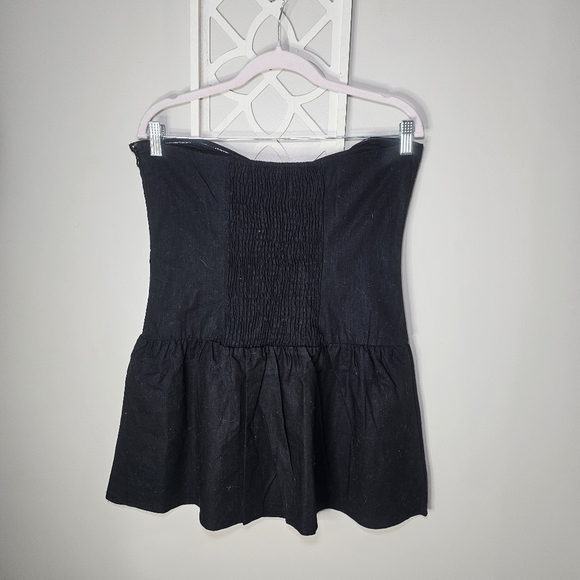 NWT Edikted Cecelie Strapless Drop Waist Mini Dress – Black – Size L - Picture 5 of 9